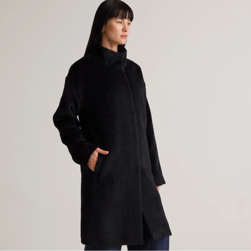 Quince Alpaca-Wool Stand Collar Coat XS - NWOT